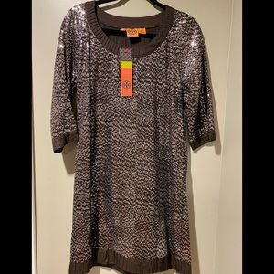 Tory Burch SZ 10 NTW silk sequin mini